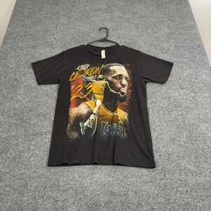 Los Angeles Lakers Player Tees T Shirt Mens M Black Lebron James King James NBA